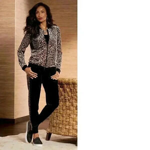 Midnight Velvet Animal Print Velour Set